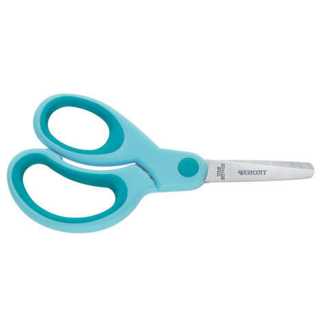 Linkshänder Kinderschere Softgrip rund 13cm türkis