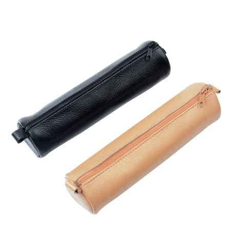 Schlampermäppchen aus Leder natur oder schwarz