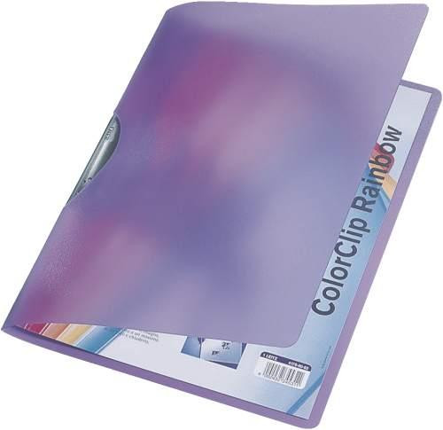 LEITZ Klemmmappe Klemmhefter ColorClip A4 6 Stück violett