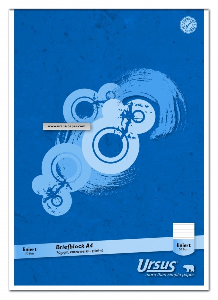 608742010-Briefblock-A4-liniert-50-Blatt-70g