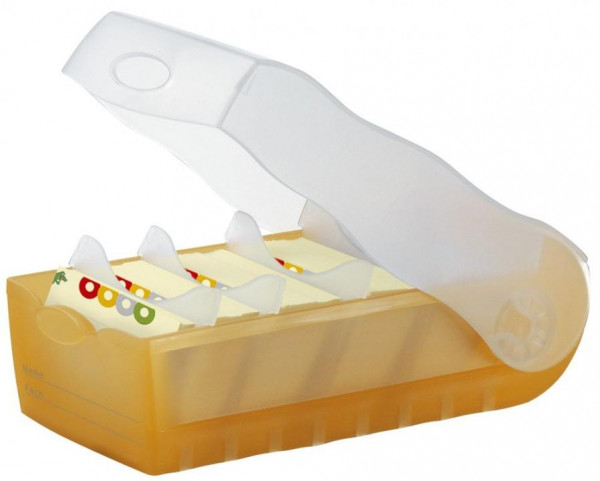 HAN Karteikasten CROCO A7 für 900 Karten orange