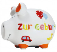 Sparschwein zur Geburt klein weiß Sparschwein zur Geburt klein weiß
