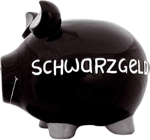 Sparschwein Schwarzgeld Black Money Retro Style Einmachglas 17,5x8,5cm 