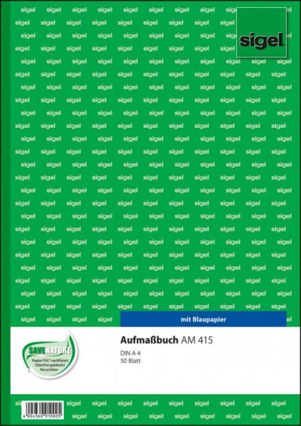 018015-Sigel-AM415-Aufmassbuch-A4-50-Blatt