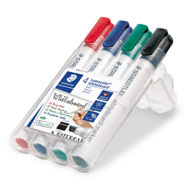 4 Whiteboardmarker Staedtler Lumocolor Keilspitze