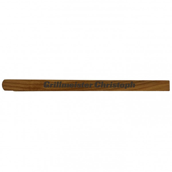 Grillzange Würstchenzange 30 cm aus Kirsch Holz personalisierbar