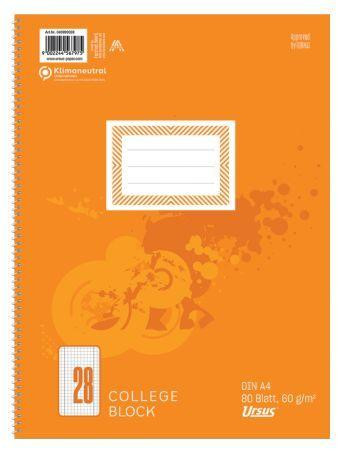 Collegeblock A4 Lineatur 28 kariert mit Rand URSUS
