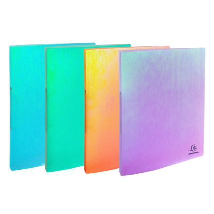 4 Hartplastik Ringbücher A4 2cm Candy Regenbogen EXACOMPTA