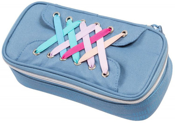 Walker Schüleretui Laces light blue 1 Fach ungefüllt