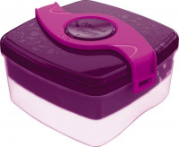 Vorschau: Brotbox für Kinder mit 2 Fächern und Drehverschluss pink Vorschau: Brotbox für Kinder mit 2 Fächern und Drehverschluss pink