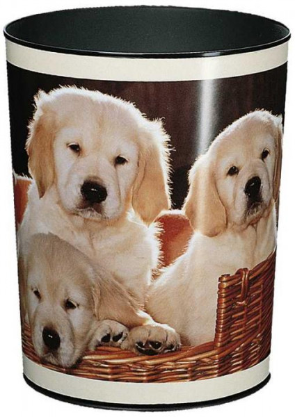 Papierkorb 13 Liter Motiv Hunde Kunststoff 30cm
