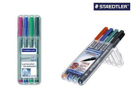 4 Folienstifte Staedtler Lumocolor non permanent S