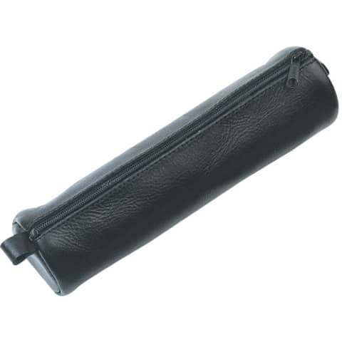 Schlampermäppchen aus Leder schwarz