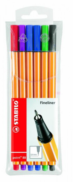 Stabilo Point 88 Fineliner 6 Farben