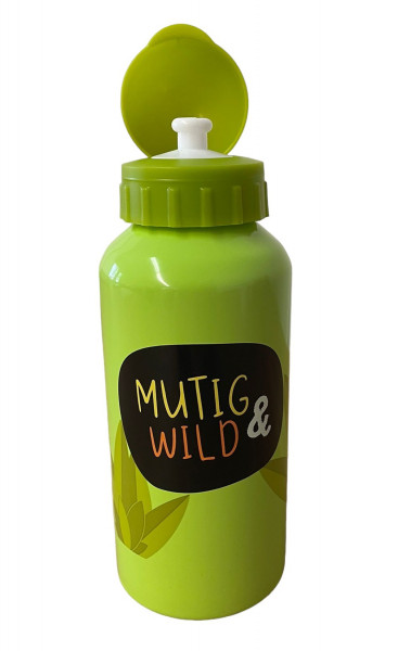Trinkflasche für Kinder 400ml Edelstahl Löwe Rückseite