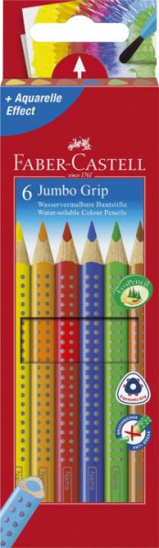 6 dicke Buntstifte dreieckig Faber-Castell Farbstift Jumbo GRIP