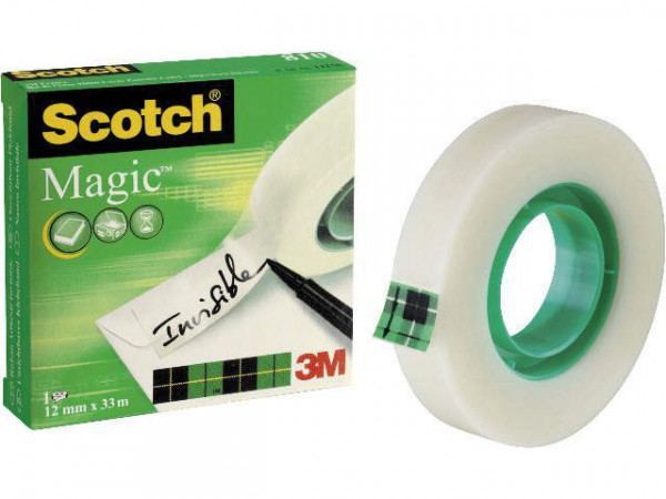 Scotch Klebeband Magic 810 unsichtbar beschriftbar 33 m x 12 mm