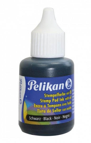 Pelikan Stempelfarbe mit Öl 30ml schwarz