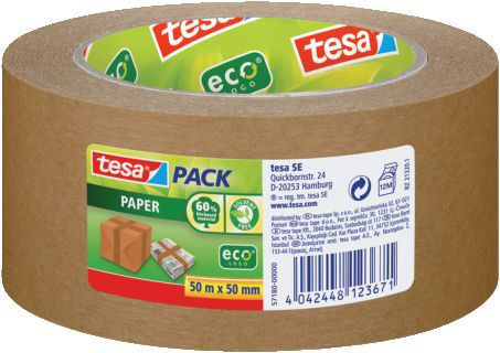 tesa Packband Papier 50m x 50mm braun