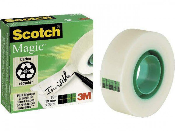 Scotch Klebeband Magic 810 unsichtbar beschriftbar 33 m x 19 mm