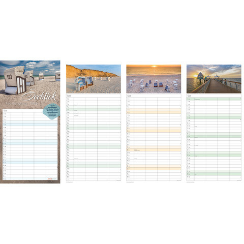 Familienplaner Seeblick 5 Spalten | 22x45 cm