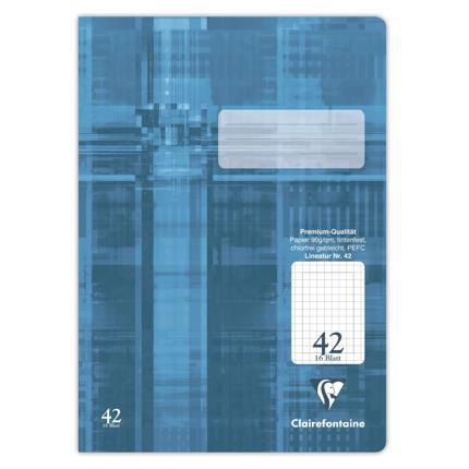 Schulheft A4 Nr. 40/42 kariert mit Rahmen CLAIREFONTAINE