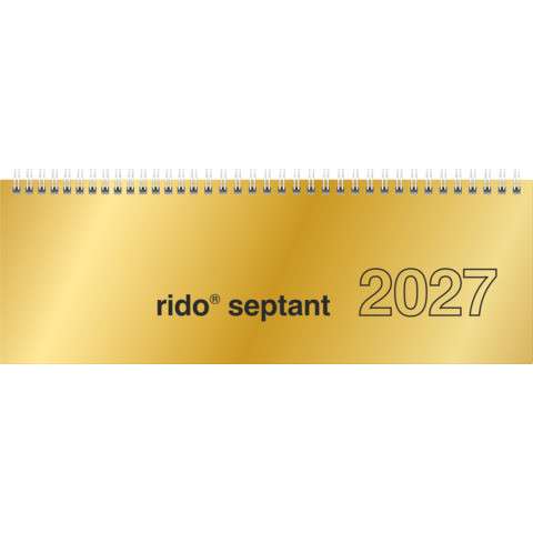 RIDO septant Tischkalender Querkalender | 1 Woche 2 Seiten 2027