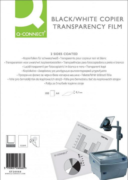Kopierfolien für Laserdrucker 100 Folien A4 Q-CONNECT
