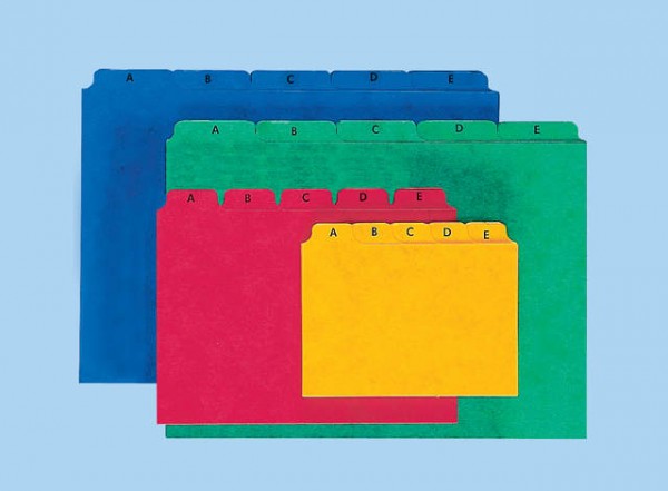 Kartei Leitregister A-Z A5 quer grün
