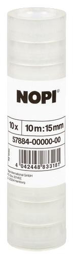 Nopi Klebefilm 10m x 15mm transparent