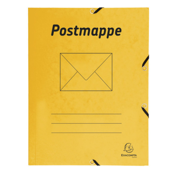 Exacompta Postmappe A4 gelb mit Gummizug