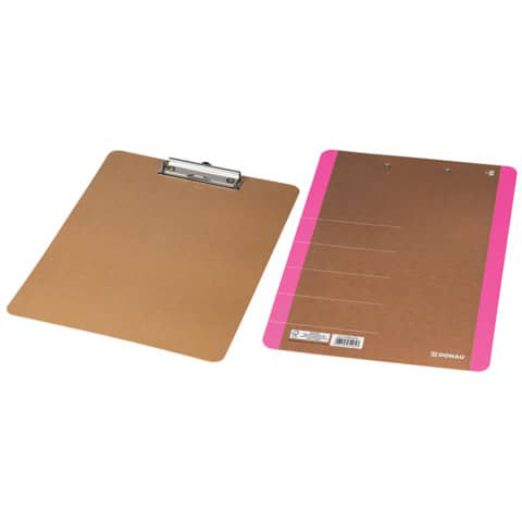 Klemmbrett A4 aus Karton neonpink FSC