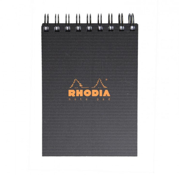 Rhodia Spiralblock A7 mit Recycling Einband schwarz