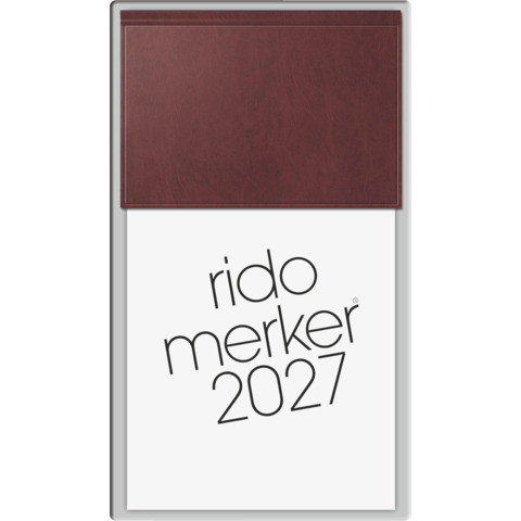 Tischkalender Abreißkalender MERKER 1 Tag 1 Seite rot