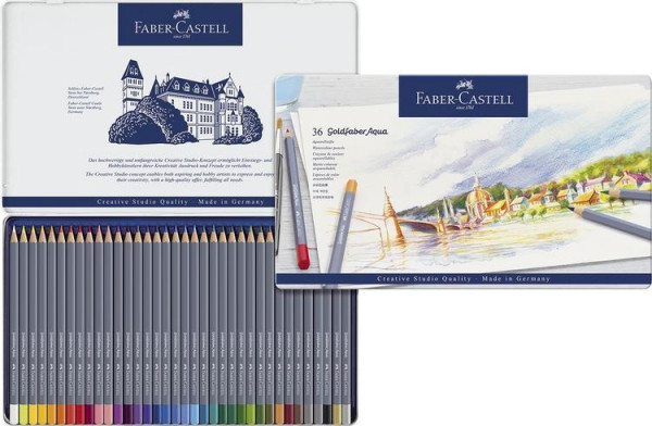 FABER-CASTELL GOLDFABER AQUA AQUARELLSTIFT 36ER ETUI