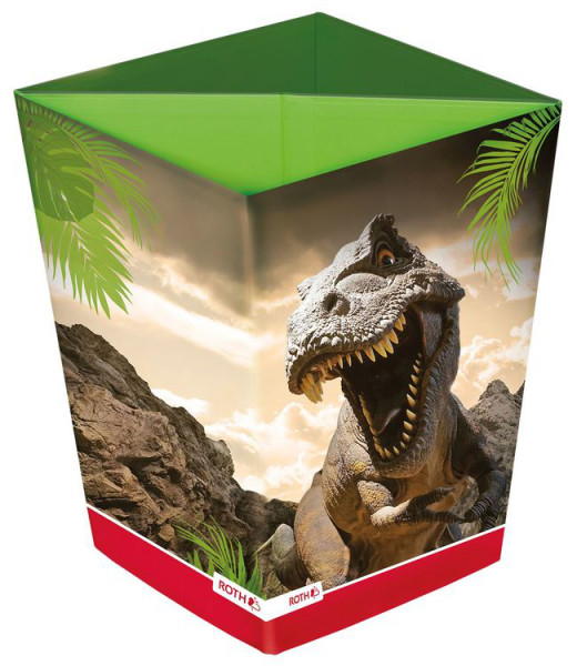 Roth Papierkorb Tyrannosaurus 10 Liter zwei Müllfächer