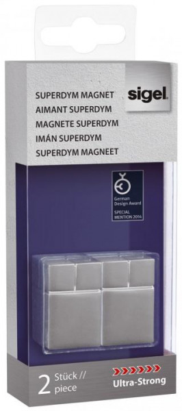 Sigel SuperDym Magnete Ultra Strong Cube Design 2 Stück