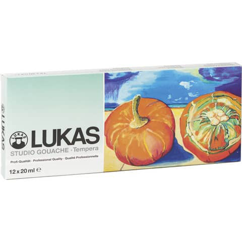 12 Tuben Tempera Malfarben LUKAS