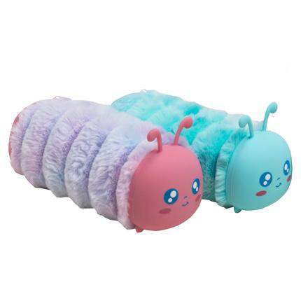 Schlampermäppchen Raupe Silikon mit Plüsch