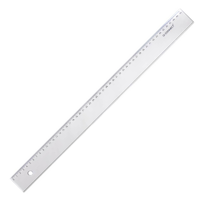 Q-Connect Transparent Lineal, Massstab School&Office (50 Cm, Kunststoff) - Bild 3