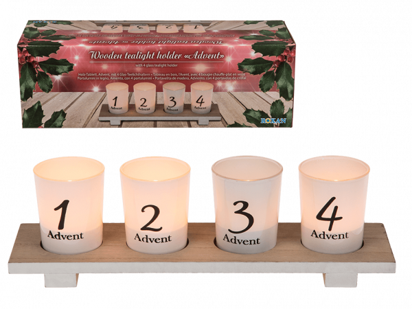 Holz Tablett Advent
