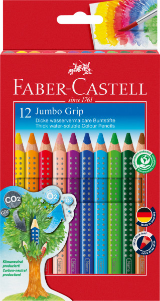 12 dicke Buntstifte dreieckig Faber-Castell Jumbo GRIP