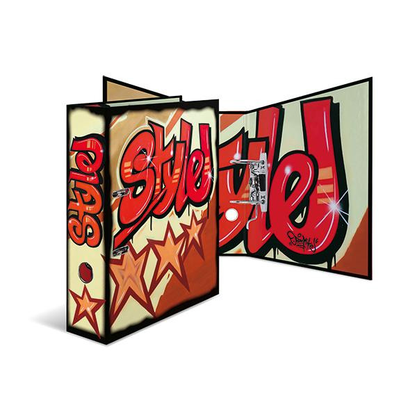 Ordner Karton Schule A4 Graffiti-Style 7cm breit