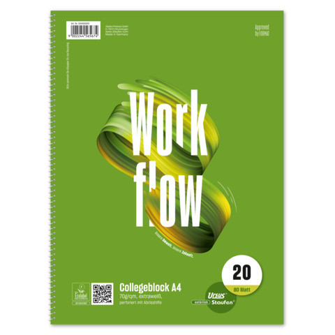 Collegeblock A4 unliniert blanko weiß