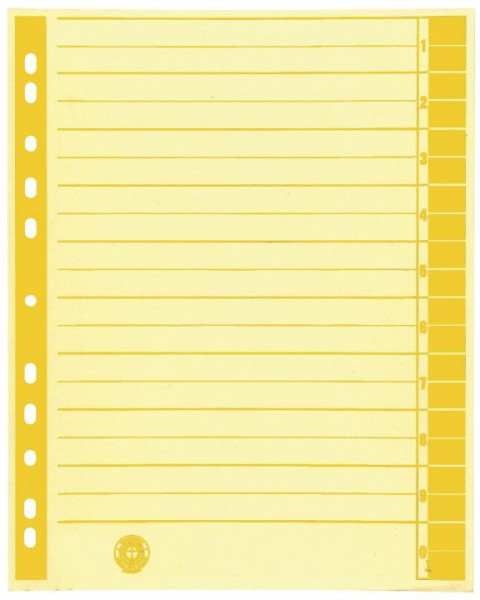 Trennblätter A4 mit farbigen Rahmendruck 100 Stück gelb