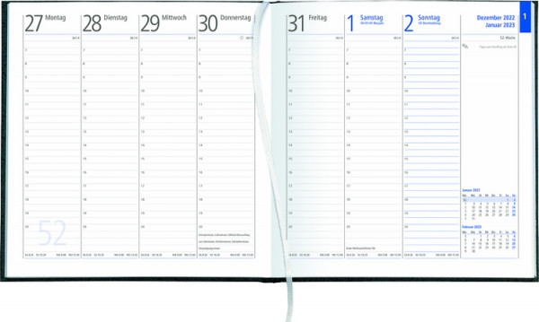 Zettler Tagebuchkalender 2023 1 Woche 2 Seiten_1