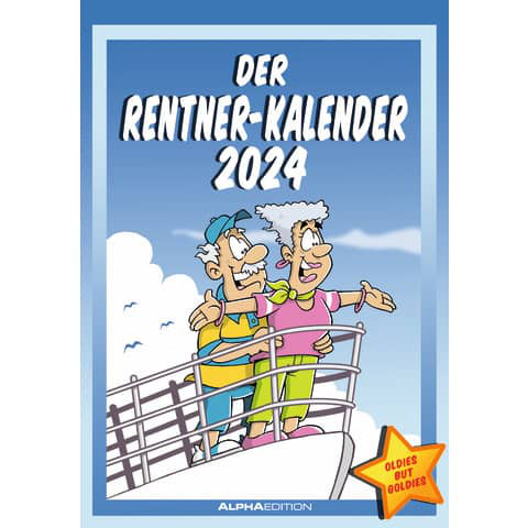 Lustiger Rentner Kalender | 23,7 x 34 cm 2024