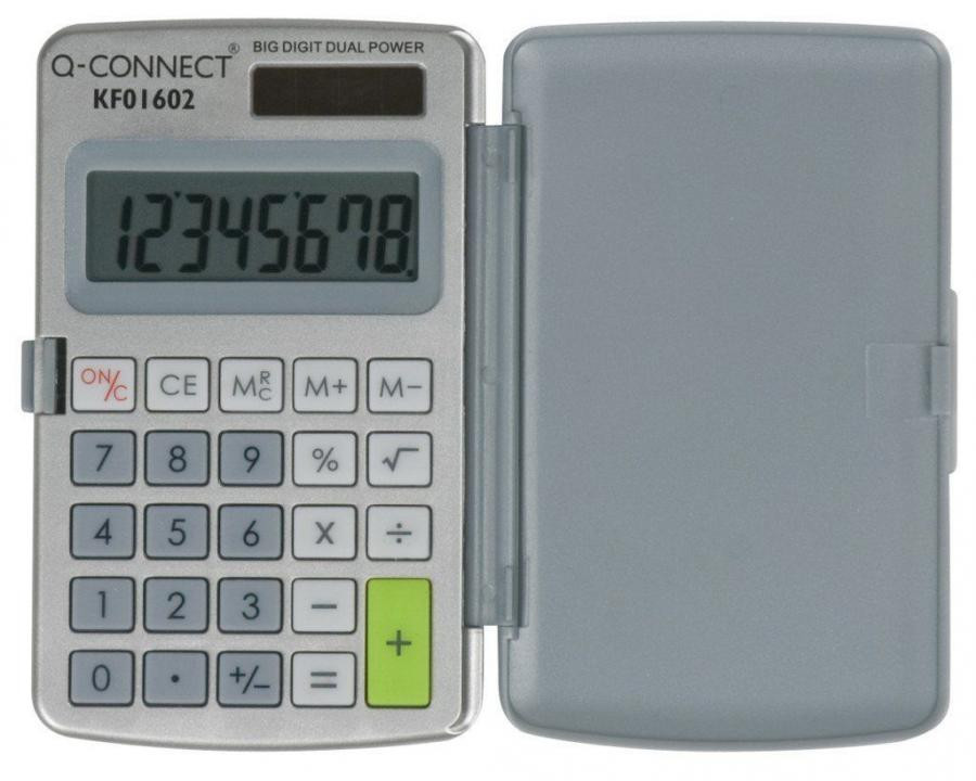 Q-Connect Grau Taschenrechner, Kf01602 (Batteriebetrieb, Solarenergie) - Image 3