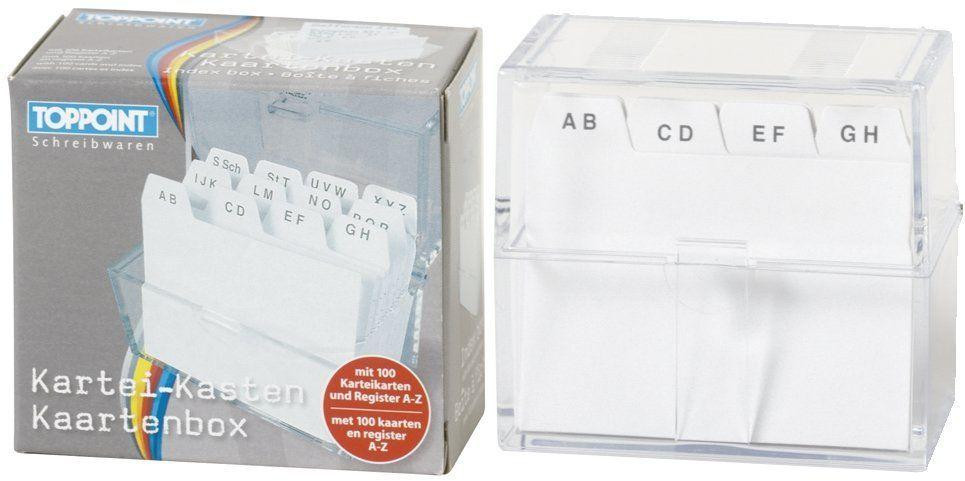 Stylex Transparent Kartenaufbewahrung, Karteikasten A8 Glasklar Inkl 100 Karteikarten (A8) - Image 4