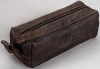 Pride & Soul Schlamperrolle aus Leder grau braun Pride & Soul Schlamperrolle aus Leder grau braun